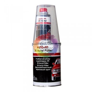 Акриловый грунт для авто c отвердителем AUTO-FIT 2К HS 5+1, серый, 1,2 л