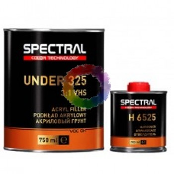 Грунт акриловый SPECTRAL 87241 Under  325 P5 мокрый по мокрому, 3:1 черный, 0,75л + Отвердитель Н6525, 0,25 л