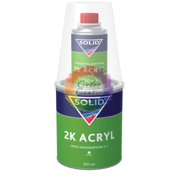 Акриловий грунт-наповнювач Solid 5+1 2K Acryl, чорний