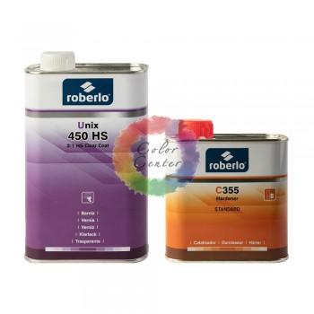 Roberlo Акриловый лак Clear Unix HS-450, 1л+ отвердитель C355, 0,5л