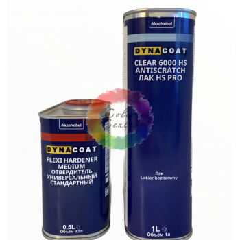Лак акриловый бесцветный Dyna HS 6000  Medium, 1л + отв. 0,5л 